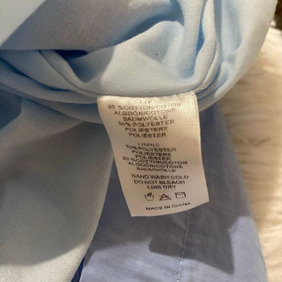 Anthropologie Smocked Midi Dress in Blue Medium - Picture 7 of 8